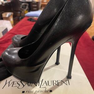 Yves Saint Laurent Black Stiletto Heels